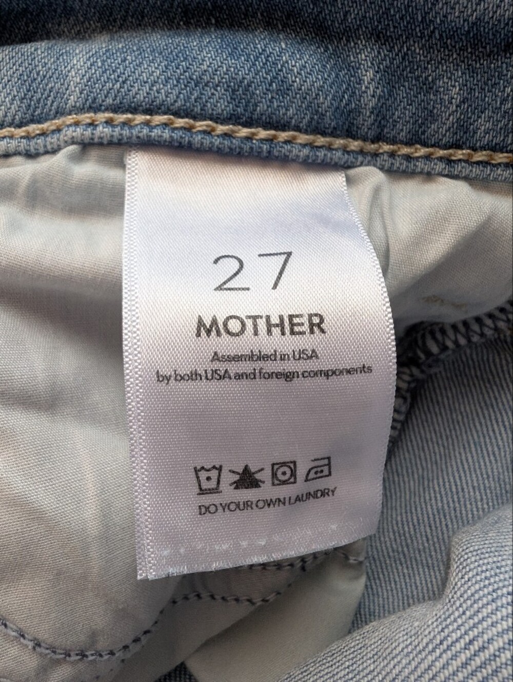 Mother Superior Hustler Ankle Fray Jeans No Offense Wash size 27 - Picture 9 of 10